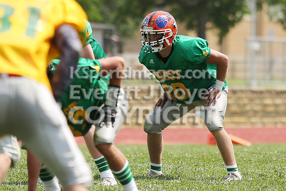The East defeated the West 28-20 in OT in the Kansas 8 Man D2  Football game in Beloit on Saturday, June 10, 2017.  (Photo: Everett Royer, www.ksportsimages.com)