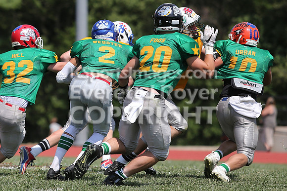 The East defeated the West 28-20 in OT in the Kansas 8 Man D2  Football game in Beloit on Saturday, June 10, 2017.  (Photo: Everett Royer, www.ksportsimages.com)