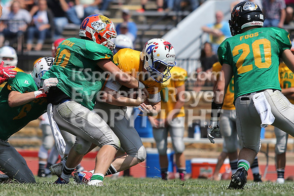 The East defeated the West 28-20 in OT in the Kansas 8 Man D2  Football game in Beloit on Saturday, June 10, 2017.  (Photo: Everett Royer, www.ksportsimages.com)