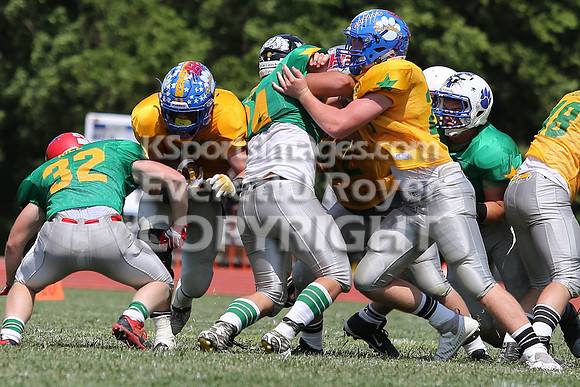 The East defeated the West 28-20 in OT in the Kansas 8 Man D2  Football game in Beloit on Saturday, June 10, 2017.  (Photo: Everett Royer, www.ksportsimages.com)