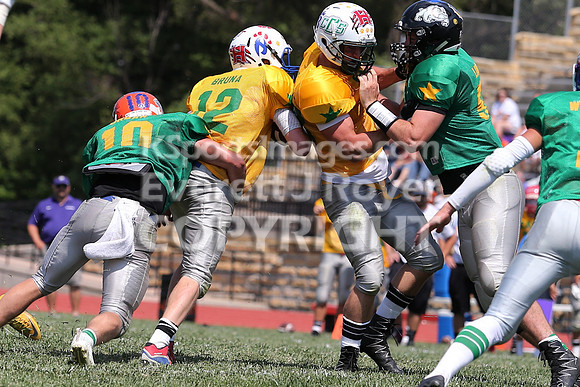 The East defeated the West 28-20 in OT in the Kansas 8 Man D2  Football game in Beloit on Saturday, June 10, 2017.  (Photo: Everett Royer, www.ksportsimages.com)