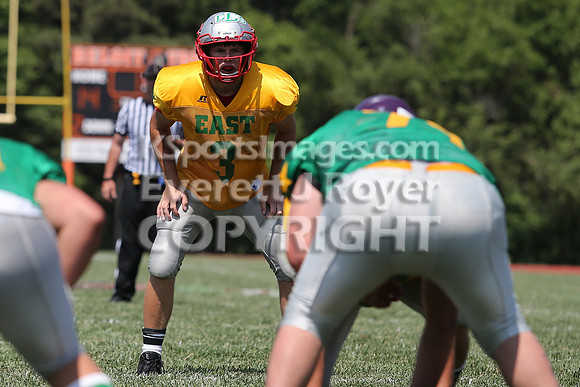 The East defeated the West 28-20 in OT in the Kansas 8 Man D2  Football game in Beloit on Saturday, June 10, 2017.  (Photo: Everett Royer, www.ksportsimages.com)