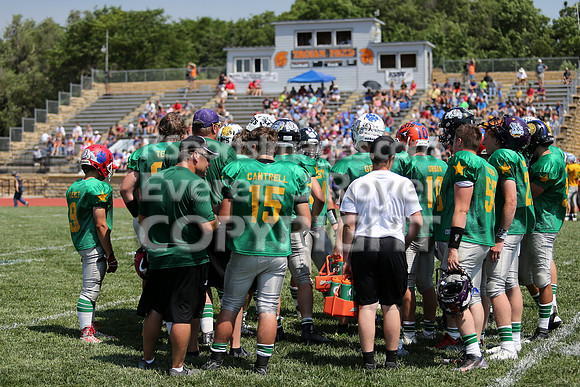 The East defeated the West 28-20 in OT in the Kansas 8 Man D2  Football game in Beloit on Saturday, June 10, 2017.  (Photo: Everett Royer, www.ksportsimages.com)