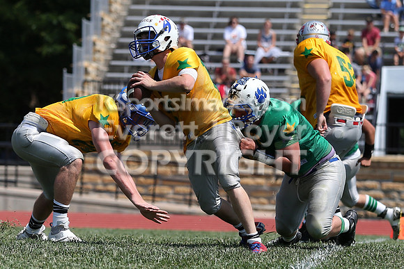 The East defeated the West 28-20 in OT in the Kansas 8 Man D2  Football game in Beloit on Saturday, June 10, 2017.  (Photo: Everett Royer, www.ksportsimages.com)
