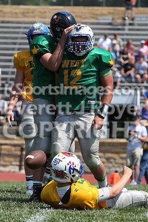 The East defeated the West 28-20 in OT in the Kansas 8 Man D2  Football game in Beloit on Saturday, June 10, 2017.  (Photo: Everett Royer, www.ksportsimages.com)