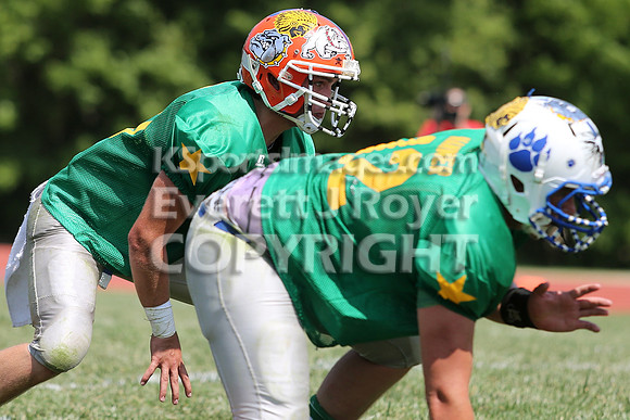 The East defeated the West 28-20 in OT in the Kansas 8 Man D2  Football game in Beloit on Saturday, June 10, 2017.  (Photo: Everett Royer, www.ksportsimages.com)
