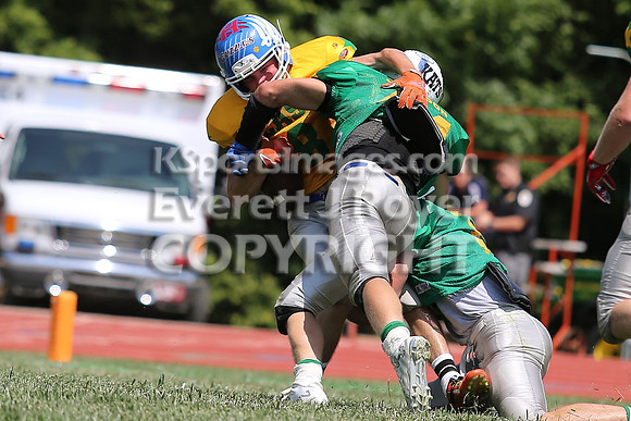 The East defeated the West 28-20 in OT in the Kansas 8 Man D2  Football game in Beloit on Saturday, June 10, 2017.  (Photo: Everett Royer, www.ksportsimages.com)
