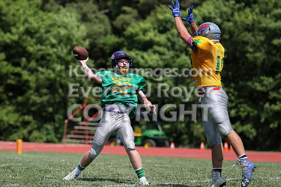 The East defeated the West 28-20 in OT in the Kansas 8 Man D2  Football game in Beloit on Saturday, June 10, 2017.  (Photo: Everett Royer, www.ksportsimages.com)