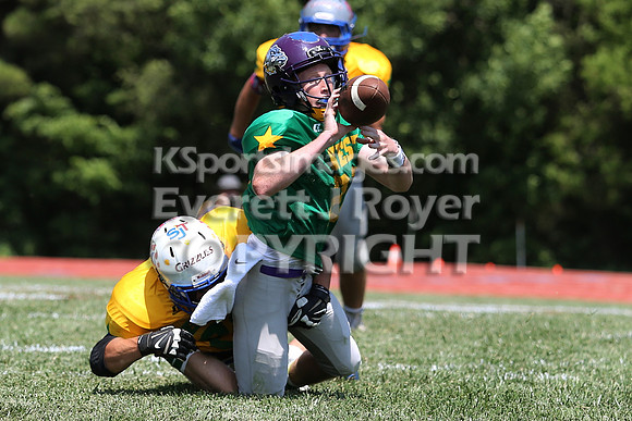 The East defeated the West 28-20 in OT in the Kansas 8 Man D2  Football game in Beloit on Saturday, June 10, 2017.  (Photo: Everett Royer, www.ksportsimages.com)