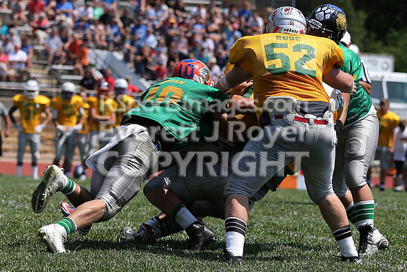 The East defeated the West 28-20 in OT in the Kansas 8 Man D2  Football game in Beloit on Saturday, June 10, 2017.  (Photo: Everett Royer, www.ksportsimages.com)