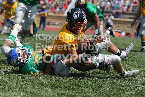 The East defeated the West 28-20 in OT in the Kansas 8 Man D2  Football game in Beloit on Saturday, June 10, 2017.  (Photo: Everett Royer, www.ksportsimages.com)