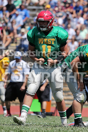 The East defeated the West 28-20 in OT in the Kansas 8 Man D2  Football game in Beloit on Saturday, June 10, 2017.  (Photo: Everett Royer, www.ksportsimages.com)
