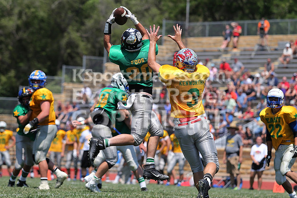The East defeated the West 28-20 in OT in the Kansas 8 Man D2  Football game in Beloit on Saturday, June 10, 2017.  (Photo: Everett Royer, www.ksportsimages.com)