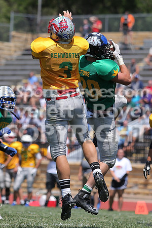 The East defeated the West 28-20 in OT in the Kansas 8 Man D2  Football game in Beloit on Saturday, June 10, 2017.  (Photo: Everett Royer, www.ksportsimages.com)