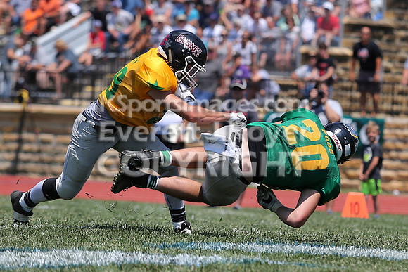 The East defeated the West 28-20 in OT in the Kansas 8 Man D2  Football game in Beloit on Saturday, June 10, 2017.  (Photo: Everett Royer, www.ksportsimages.com)