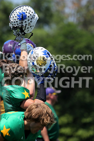 The East defeated the West 28-20 in OT in the Kansas 8 Man D2  Football game in Beloit on Saturday, June 10, 2017.  (Photo: Everett Royer, www.ksportsimages.com)