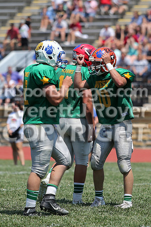 The East defeated the West 28-20 in OT in the Kansas 8 Man D2  Football game in Beloit on Saturday, June 10, 2017.  (Photo: Everett Royer, www.ksportsimages.com)