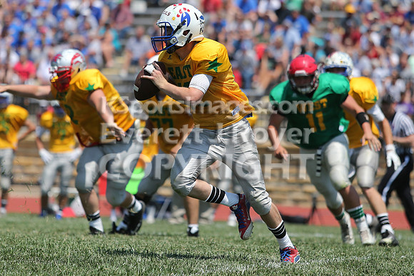 The East defeated the West 28-20 in OT in the Kansas 8 Man D2  Football game in Beloit on Saturday, June 10, 2017.  (Photo: Everett Royer, www.ksportsimages.com)