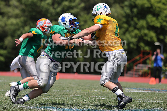 The East defeated the West 28-20 in OT in the Kansas 8 Man D2  Football game in Beloit on Saturday, June 10, 2017.  (Photo: Everett Royer, www.ksportsimages.com)