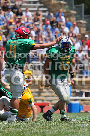 The East defeated the West 28-20 in OT in the Kansas 8 Man D2  Football game in Beloit on Saturday, June 10, 2017.  (Photo: Everett Royer, www.ksportsimages.com)