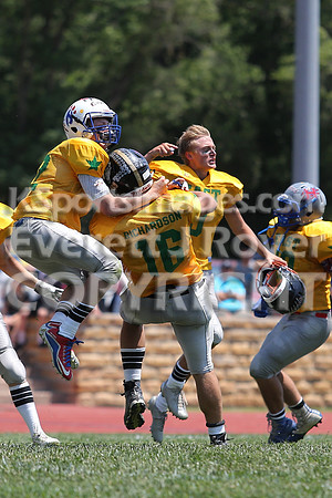 The East defeated the West 28-20 in OT in the Kansas 8 Man D2  Football game in Beloit on Saturday, June 10, 2017.  (Photo: Everett Royer, www.ksportsimages.com)