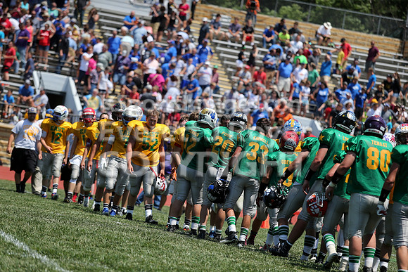 The East defeated the West 28-20 in OT in the Kansas 8 Man D2  Football game in Beloit on Saturday, June 10, 2017.  (Photo: Everett Royer, www.ksportsimages.com)