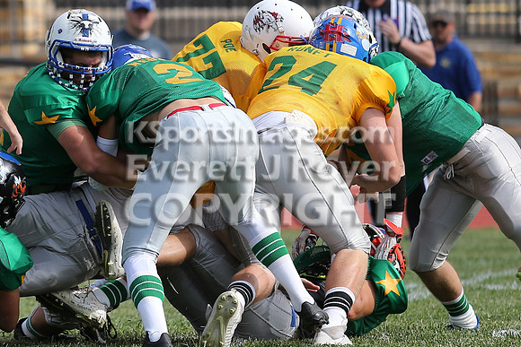 The East defeated the West 28-20 in OT in the Kansas 8 Man D2  Football game in Beloit on Saturday, June 10, 2017.  (Photo: Everett Royer, www.ksportsimages.com)