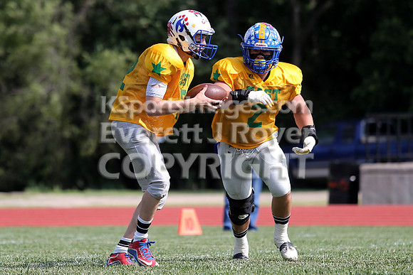 The East defeated the West 28-20 in OT in the Kansas 8 Man D2  Football game in Beloit on Saturday, June 10, 2017.  (Photo: Everett Royer, www.ksportsimages.com)