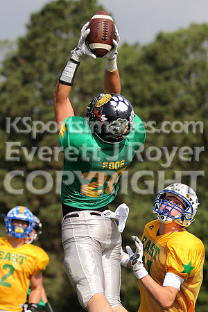 The East defeated the West 28-20 in OT in the Kansas 8 Man D2  Football game in Beloit on Saturday, June 10, 2017.  (Photo: Everett Royer, www.ksportsimages.com)