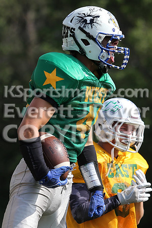 The East defeated the West 28-20 in OT in the Kansas 8 Man D2  Football game in Beloit on Saturday, June 10, 2017.  (Photo: Everett Royer, www.ksportsimages.com)