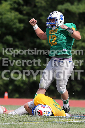 The East defeated the West 28-20 in OT in the Kansas 8 Man D2  Football game in Beloit on Saturday, June 10, 2017.  (Photo: Everett Royer, www.ksportsimages.com)