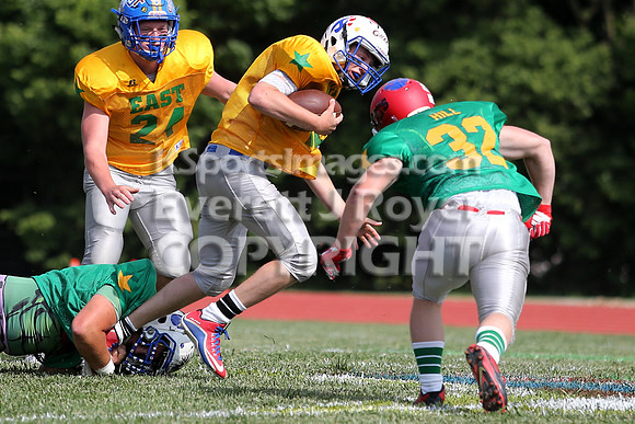 The East defeated the West 28-20 in OT in the Kansas 8 Man D2  Football game in Beloit on Saturday, June 10, 2017.  (Photo: Everett Royer, www.ksportsimages.com)