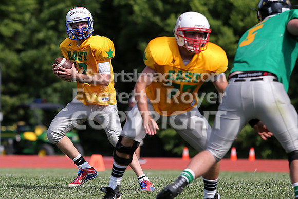 The East defeated the West 28-20 in OT in the Kansas 8 Man D2  Football game in Beloit on Saturday, June 10, 2017.  (Photo: Everett Royer, www.ksportsimages.com)