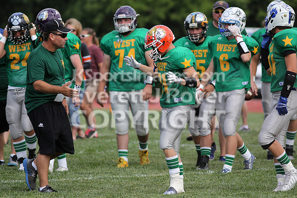 The East defeated the West 28-20 in OT in the Kansas 8 Man D2  Football game in Beloit on Saturday, June 10, 2017.  (Photo: Everett Royer, www.ksportsimages.com)