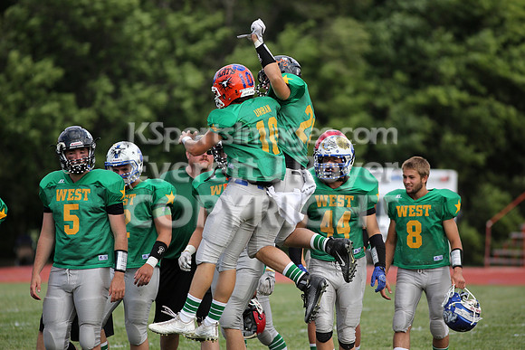 The East defeated the West 28-20 in OT in the Kansas 8 Man D2  Football game in Beloit on Saturday, June 10, 2017.  (Photo: Everett Royer, www.ksportsimages.com)