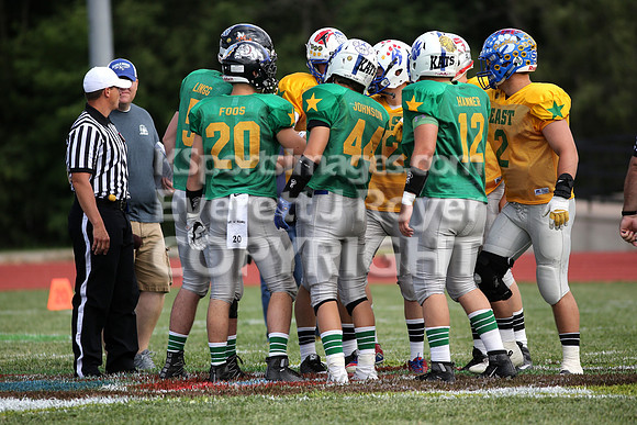 The East defeated the West 28-20 in OT in the Kansas 8 Man D2  Football game in Beloit on Saturday, June 10, 2017.  (Photo: Everett Royer, www.ksportsimages.com)