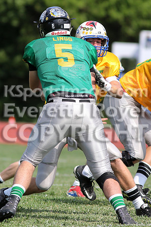 The East defeated the West 28-20 in OT in the Kansas 8 Man D2  Football game in Beloit on Saturday, June 10, 2017.  (Photo: Everett Royer, www.ksportsimages.com)