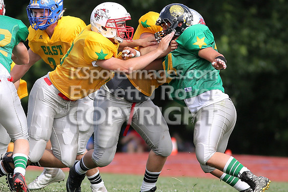 The East defeated the West 28-20 in OT in the Kansas 8 Man D2  Football game in Beloit on Saturday, June 10, 2017.  (Photo: Everett Royer, www.ksportsimages.com)