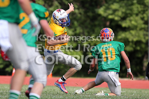 The East defeated the West 28-20 in OT in the Kansas 8 Man D2  Football game in Beloit on Saturday, June 10, 2017.  (Photo: Everett Royer, www.ksportsimages.com)