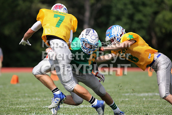 The East defeated the West 28-20 in OT in the Kansas 8 Man D2  Football game in Beloit on Saturday, June 10, 2017.  (Photo: Everett Royer, www.ksportsimages.com)