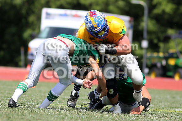 The East defeated the West 28-20 in OT in the Kansas 8 Man D2  Football game in Beloit on Saturday, June 10, 2017.  (Photo: Everett Royer, www.ksportsimages.com)