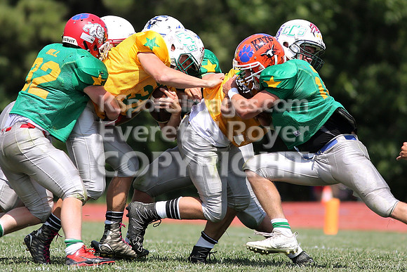 The East defeated the West 28-20 in OT in the Kansas 8 Man D2  Football game in Beloit on Saturday, June 10, 2017.  (Photo: Everett Royer, www.ksportsimages.com)