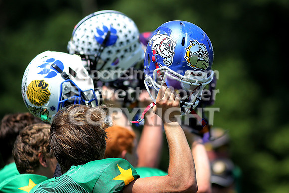 The East defeated the West 28-20 in OT in the Kansas 8 Man D2  Football game in Beloit on Saturday, June 10, 2017.  (Photo: Everett Royer, www.ksportsimages.com)