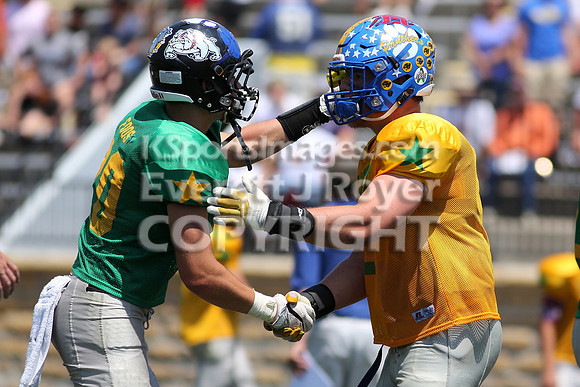 The East defeated the West 28-20 in OT in the Kansas 8 Man D2  Football game in Beloit on Saturday, June 10, 2017.  (Photo: Everett Royer, www.ksportsimages.com)