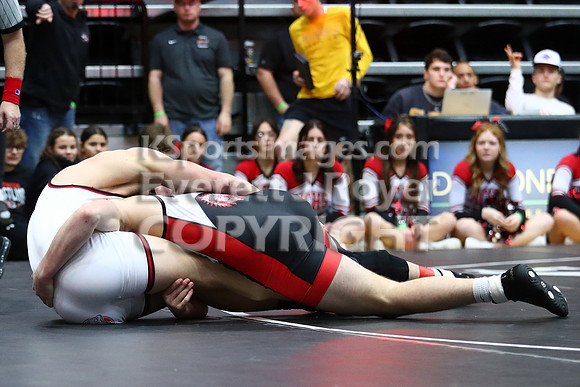 175 Easton Nickelson (Hoxie Hs) 35-2, Sr. over Dayton Stephen (Hill City Hs) 45-5, Sr. (Dec 7-6)