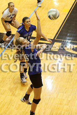 Otis-Bison defeated Beloit St. John's-Tipton in a semifinal game at the KSHSAA Class 1AD2 Volleyball State Championship on Saturday, October 28, 2017.  (Photo: Everett Royer, www.ksportsimages.com)