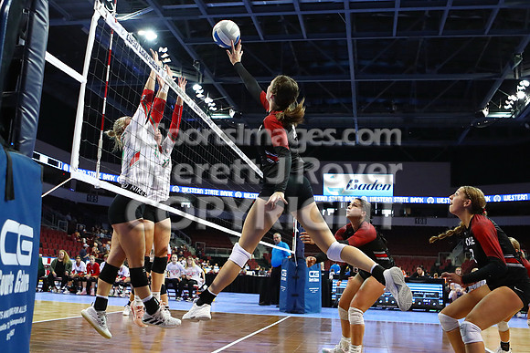 2023 2A State Volleyball Semi-final: Hoxie vs Smith Center