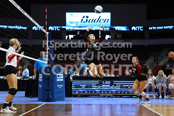 2023 2A State Volleyball Semi-final: Hoxie vs Smith Center