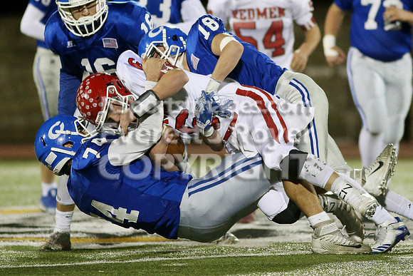 Smith Center defeated St. Marys Colgan 43-7 to win the KSHSAA 2-1A State Championship in Hays on Saturday, November 25, 2017. (Photo: Everett Royer, www.ksportsimages.com)