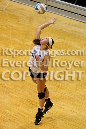 Otis-Bison defeated Beloit St. John's-Tipton in a semifinal game at the KSHSAA Class 1AD2 Volleyball State Championship on Saturday, October 28, 2017.  (Photo: Everett Royer, www.ksportsimages.com)
